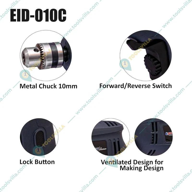 JRS Drive 10mm-550 Watt-Impact Drill, 2900 RPM (EID-010C)