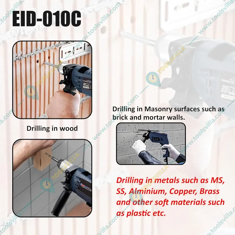 JRS Drive 10mm-550 Watt-Impact Drill, 2900 RPM (EID-010C)