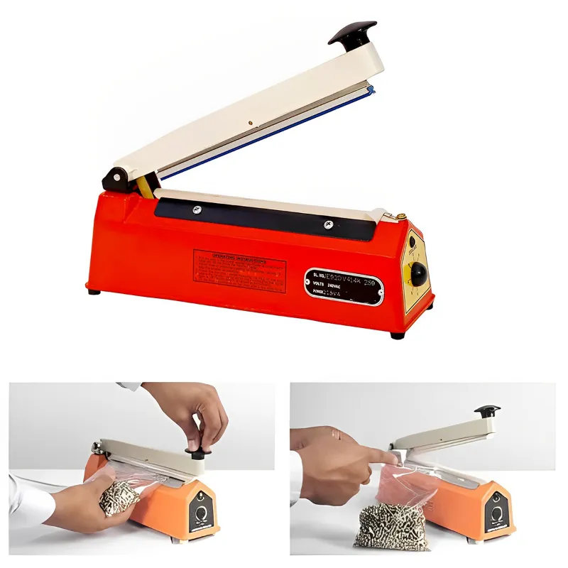 Impulse Type 8 inch Tabletop Hand Sealer Machine for Pouch Packaging