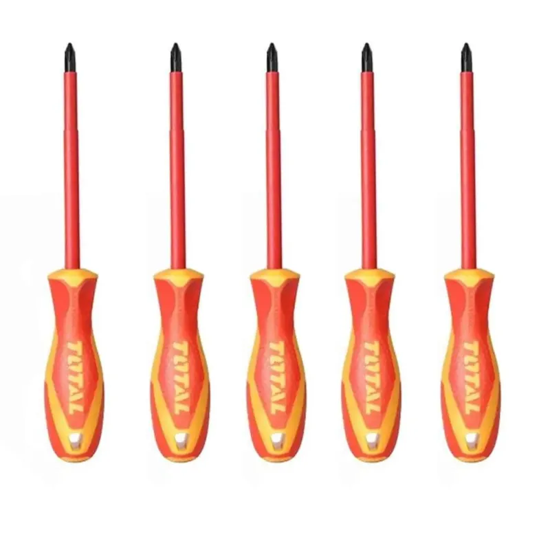 Total CR-V,PH1×80 Insulated Screwdriver Red (THTISPH180) Pack of 5