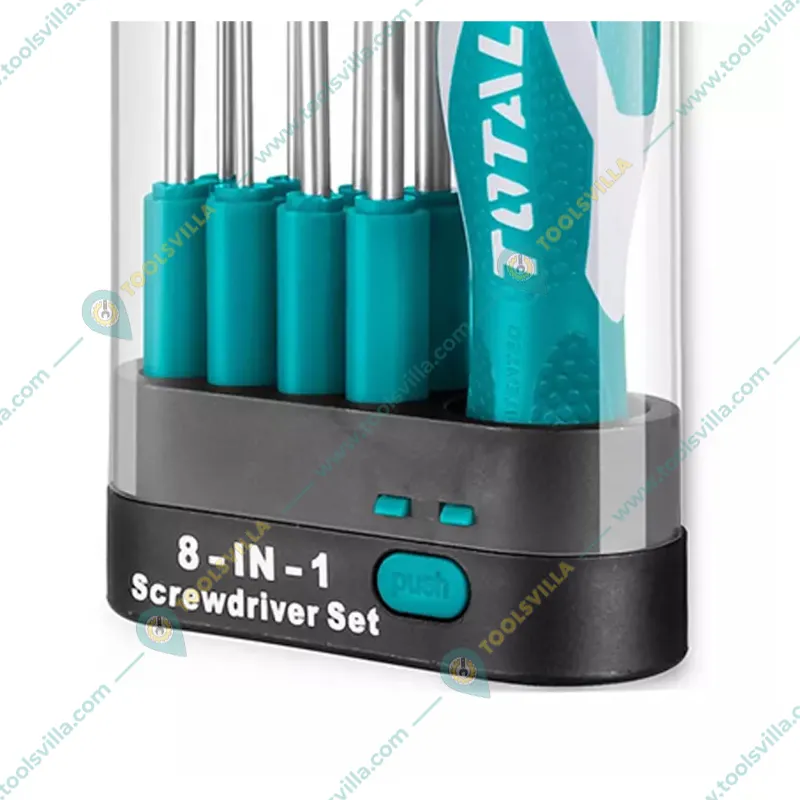 Total 9 pcs Cr-V Interchangeable Screwdriver Set  (THT250906)