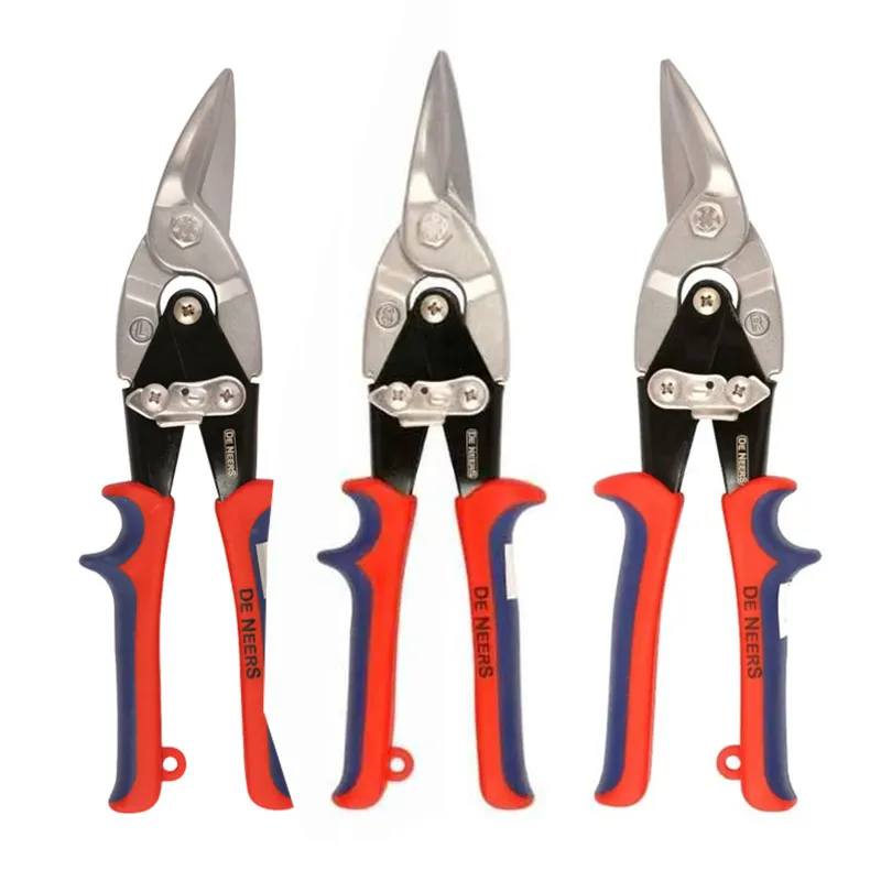 De Neers Set of 3 straight, right and left nose aviation cutters for cutting thin materials 