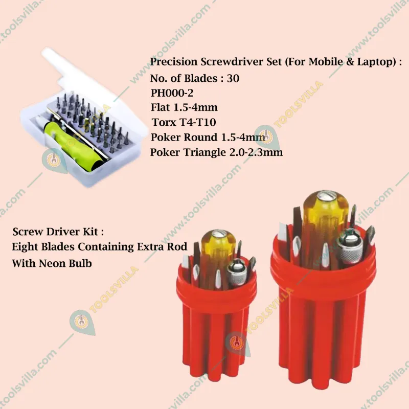 Jhalani Combo Pack Of Precision Screwdriver Set (For Mobile & Laptop) and Screw Driver Kit