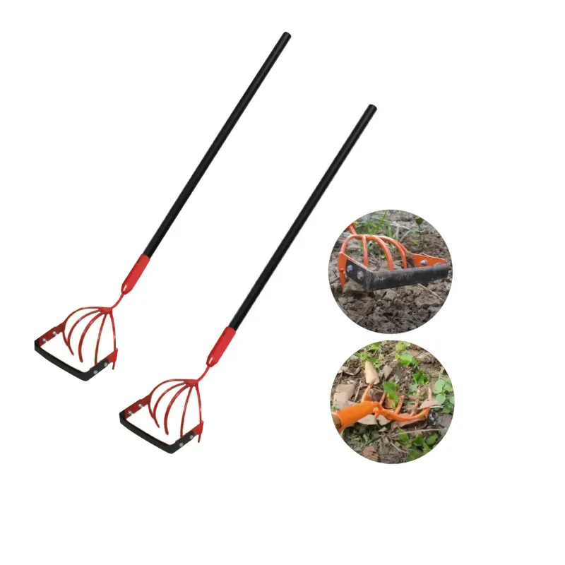Manual Weedivator of 5 Tyne and 6 inch Blade for Weed Cutting and Soil Cultivation With Handle(Pack Of 2)