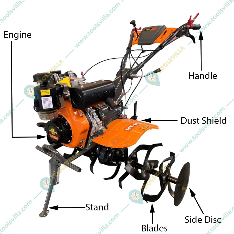 Mitsuyama MY-673D, 7 HP Diesel Operated Power Weeder, With 247 CC KAMA Engine