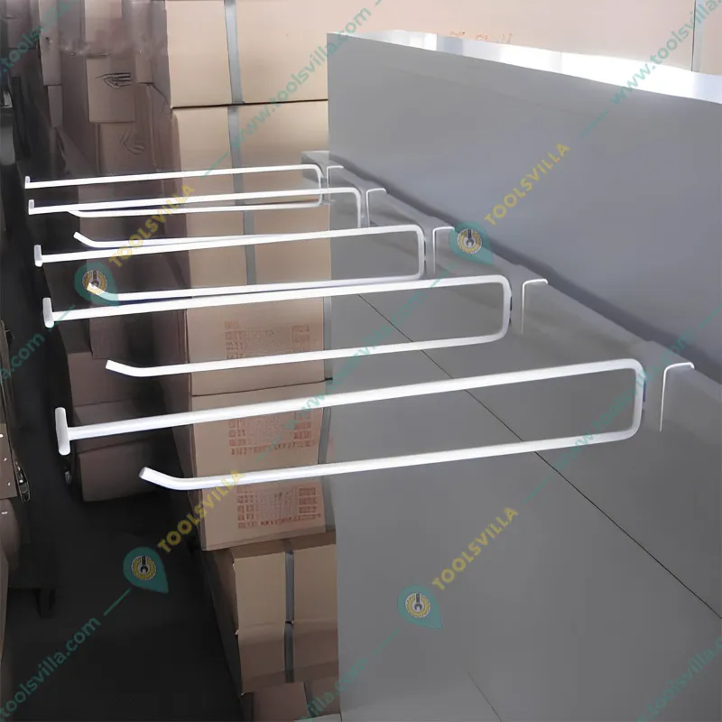 Made In India 30 x 2 x 2 Cm Double-sided hook for Supermarket shelves- Set of 5