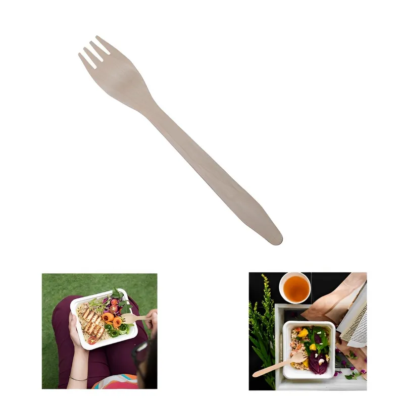 100 pcs, Multipurpose Disposable Wooden Fork