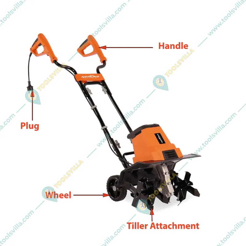 Neptune NC-41E, Heavy Duty Electric Mini Tiller, 1500 Watt