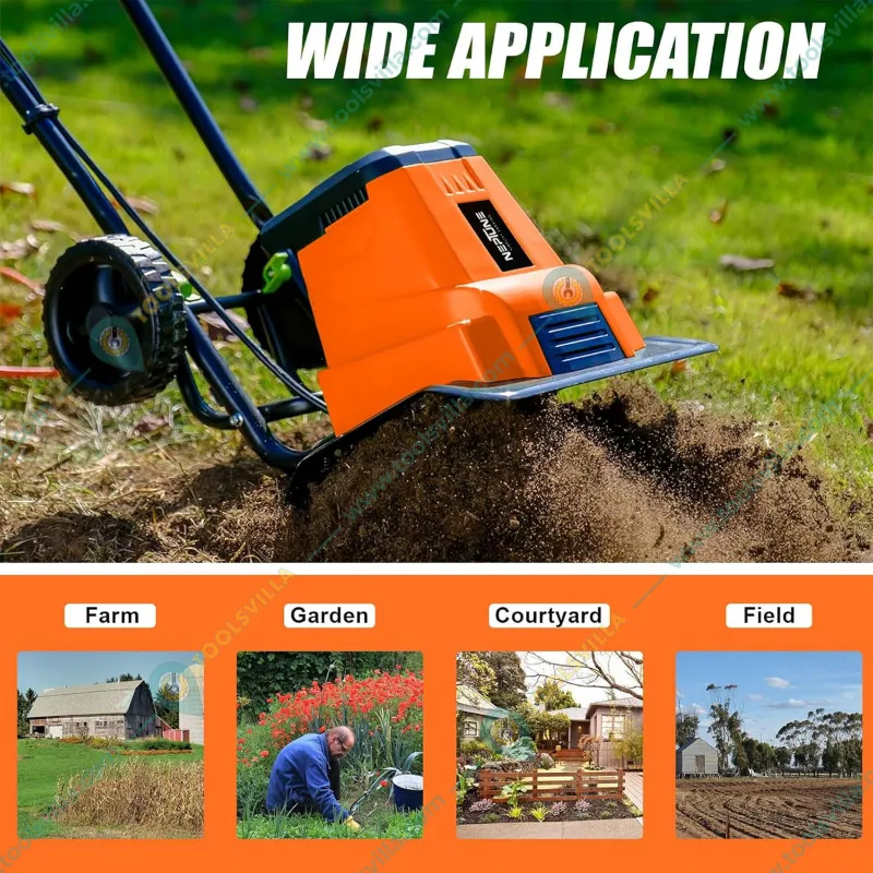 Neptune NC-41E, Heavy Duty Electric Mini Tiller, 1500 Watt