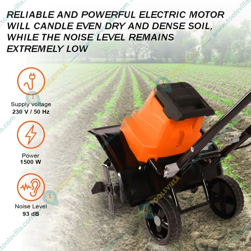 Neptune NC-41E, Heavy Duty Electric Mini Tiller, 1500 Watt