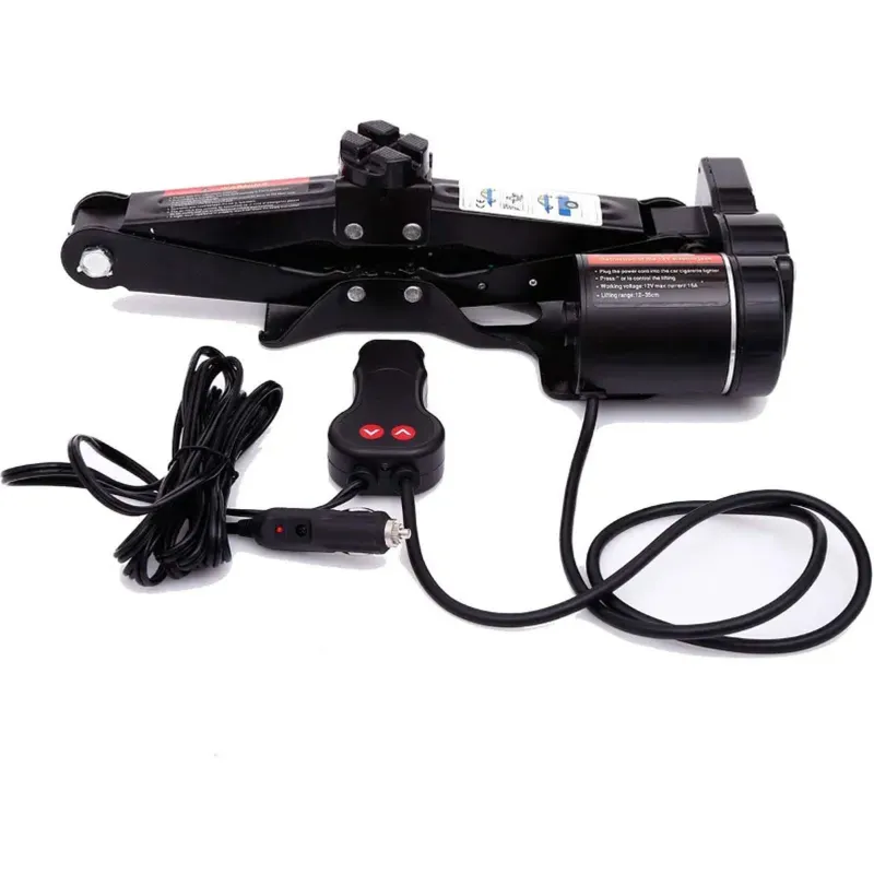 NUTRONICS  2 Ton 12V Electric Scissor Jack for Car Tire Change and Road Emergencies