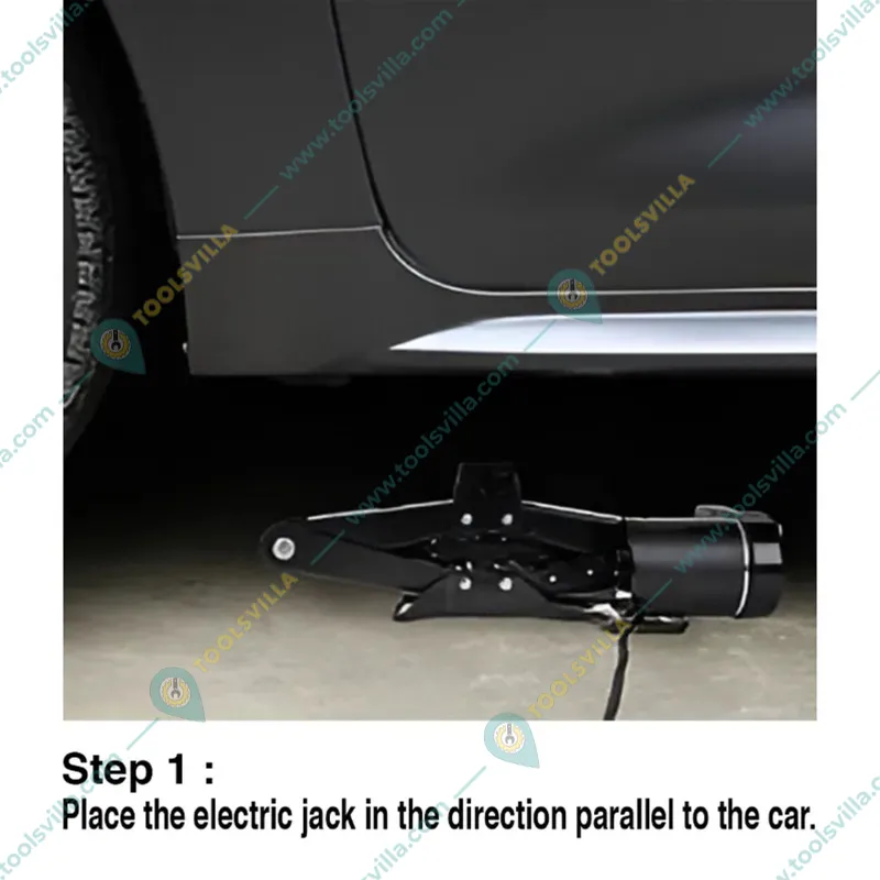 NUTRONICS  2 Ton 12V Electric Scissor Jack for Car Tire Change and Road Emergencies