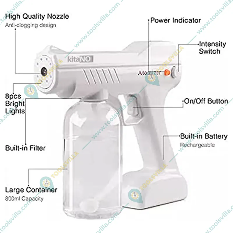 Nano Disinfection Fogger Gun 500ml, 1200 Watt