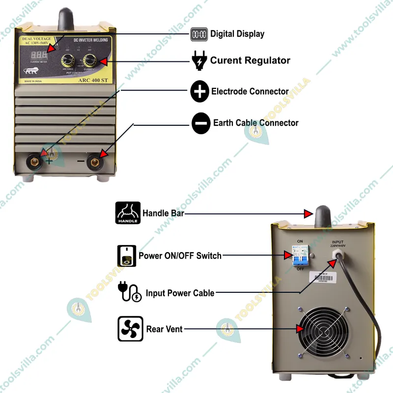 Captop ARC 400 A IGBT Inverter Welding Machine - 6 Months Warranty (ARC 400 ST)