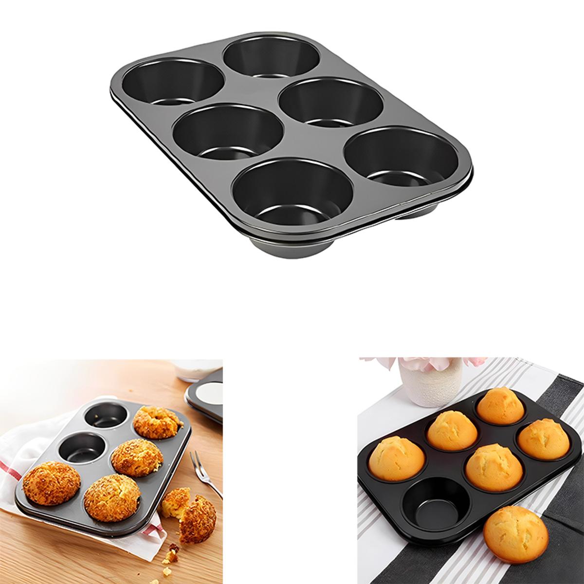 Non-stick Muffin, Cupcake Pan - 6 Slot