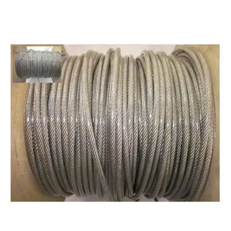 Heavy Duty PVC-Coated Wire Rope(Size-1.5+0.5 mm,Wire Rope Length-50 Meter)