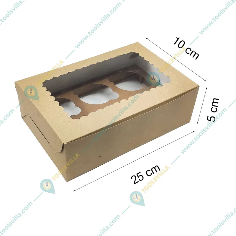 High-Quality Cookies and Brownies Macaron Packaging Box, 25x10x5 cm(Pack-5 Pcs)