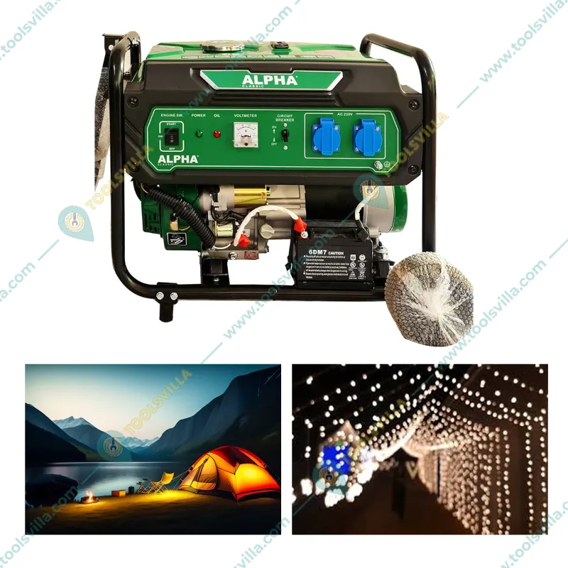 ALPHA 3KVA Single Phase Recoil and Electric Start Portable Petrol Generator