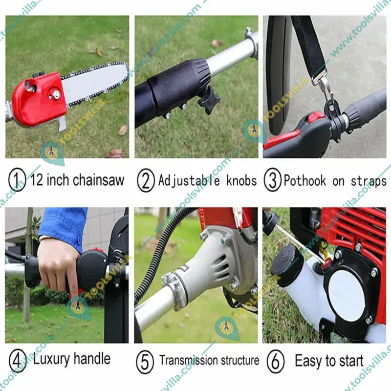 Falcon Telescopic Pole  Pruner Saw With 12 Inch(30.48 cm) Cutting Bar , 2 Stroke and 25.4 cc