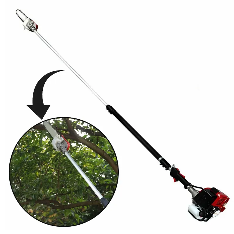 Falcon Telescopic Pole  Pruner Saw With 12 Inch(30.48 cm) Cutting Bar , 2 Stroke and 25.4 cc