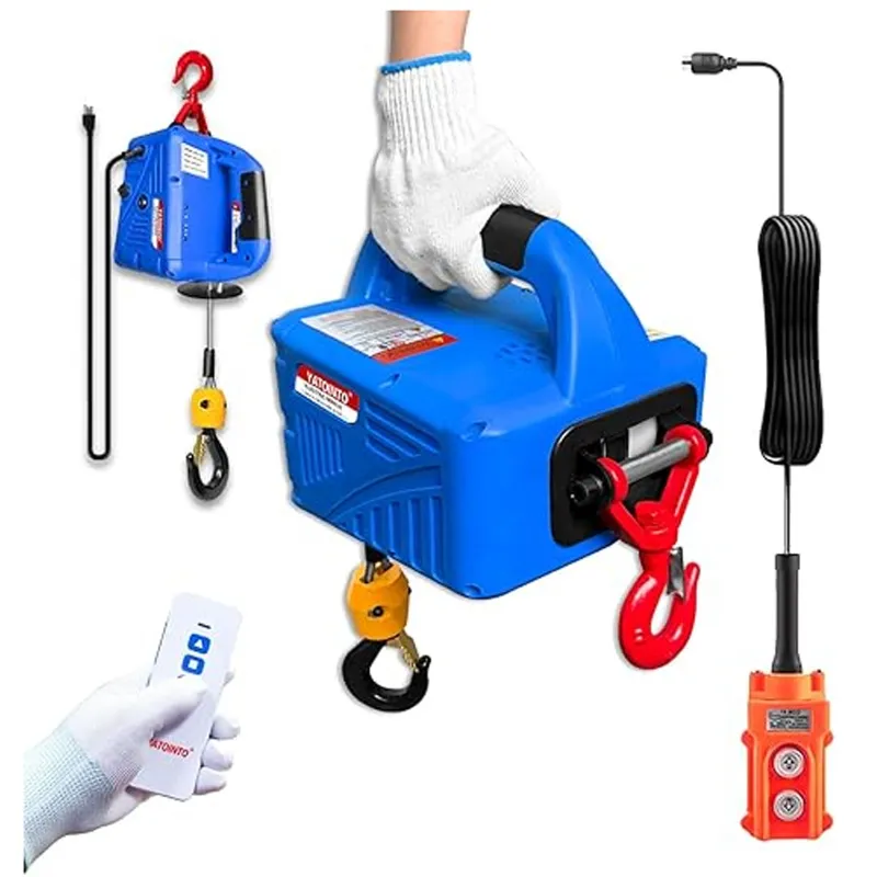 HT 500 kg Lifting & Pulling Capacity Portable Electric Hoist, 2 HP Single Phase Motor, 6mm & 7.6 meter Wire Rope