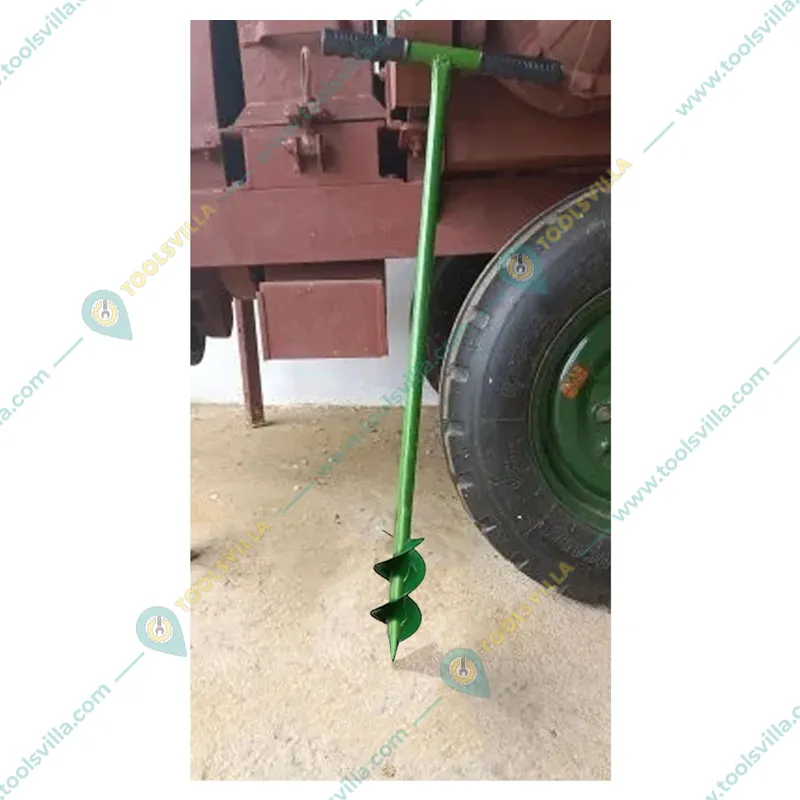 Redbuild Handheld Earth Auger Drill - 3 Inch Diameter Post Hole Digger with Non-Slip T-Handle for Tree Planting