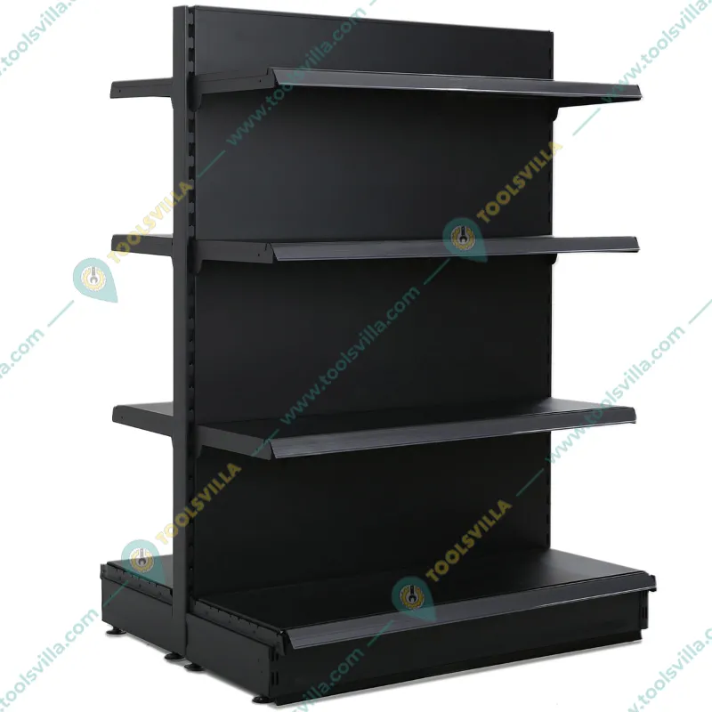 Premium Quality 5 x 3 Feet 8 Shelves Center/Double Sided Gondola Rack -Set of 2 