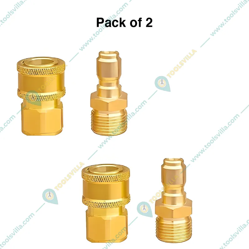 3/8 Quick Connector for Pressure Washer Hose Pipe(Pack-2 Pcs)