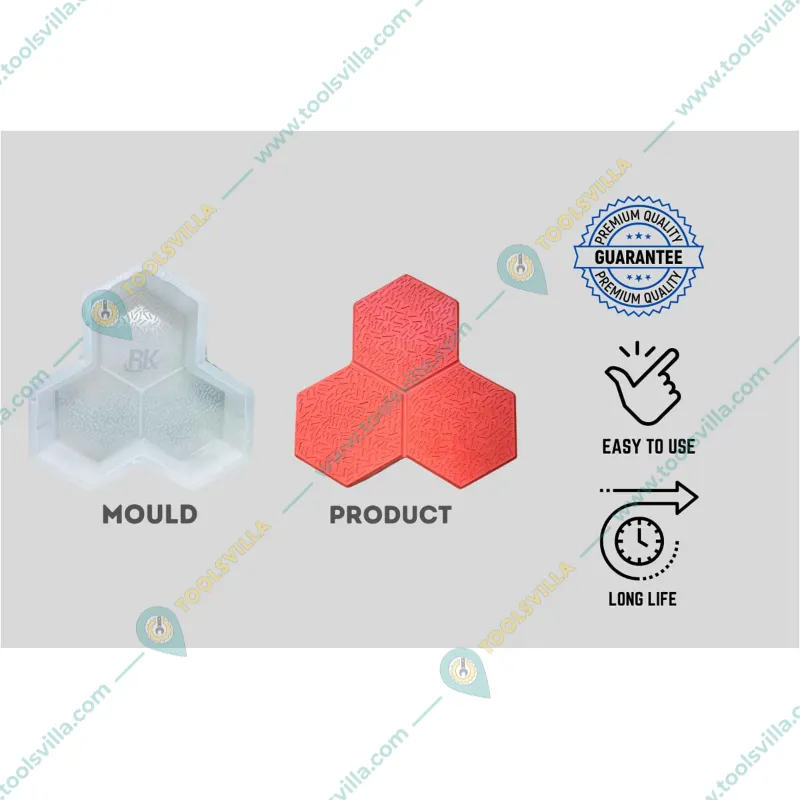 RK Plastic ‎24 x 24 x 6 Centimeters Triax Paver Mould ( Pack Of 4 )