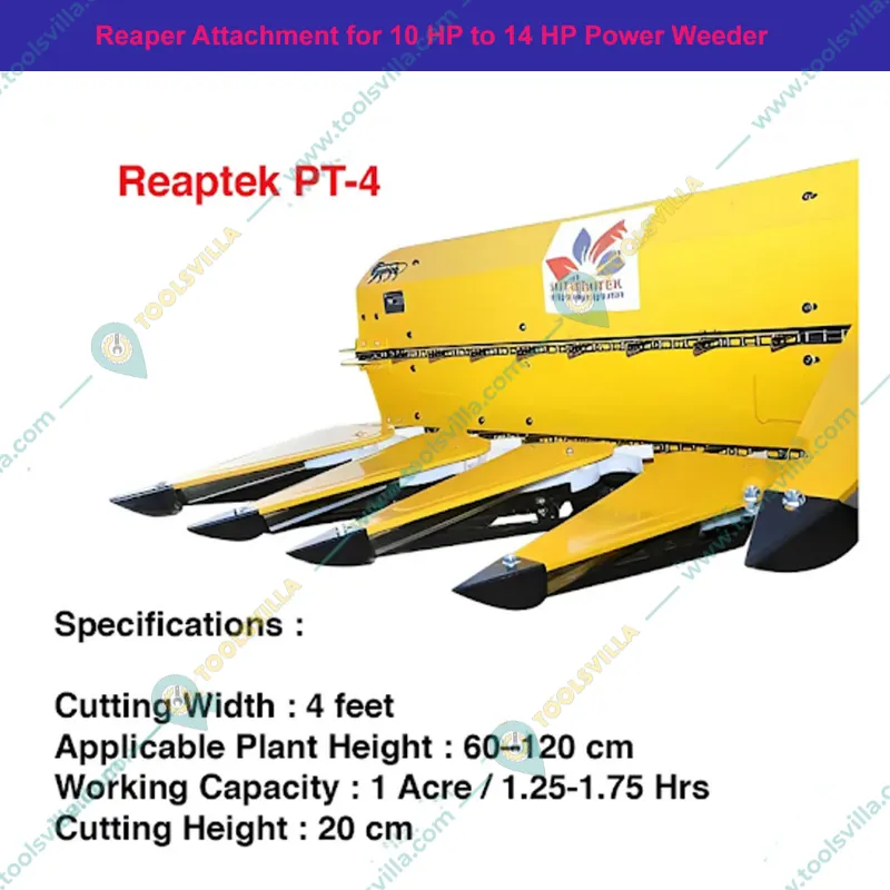  Krishitek PT-4 Reaper Attachment for 10 HP to 14 HP Power Weeder With 1 Year Warranty