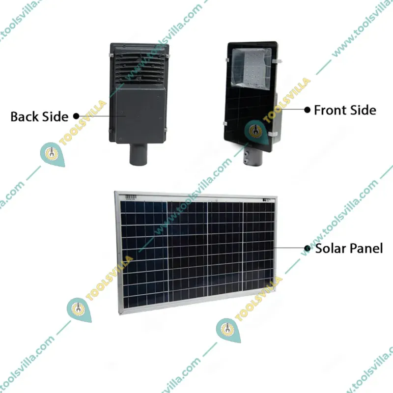 Gramstrong Semi Integrated Solar Streetlight 24W with Inbuilt Lithium Ion Battery & External Solar Panel Designed For Efficient Outdoor Lighting  for Home, Street and Park