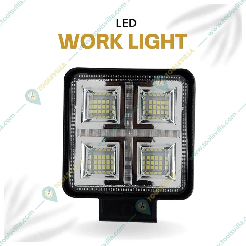 Gramstrong Pack of 2 Square 48 White LED 12V Mercury Fog Light for Car, Truck, Jeep, Motorcycle 