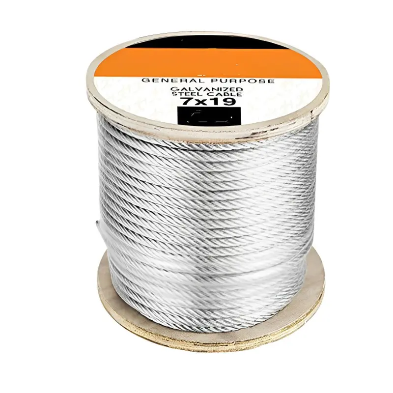 Premium Quality 7*19 Galvanized Steel Core Multi-purpose Wire Rope(Size-4 mm,Wire Rope Length-50 Meter)