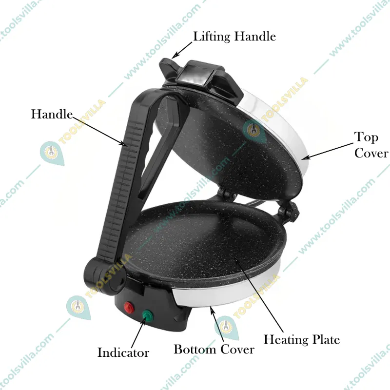 Domestic SS Electric Chapati Maker With Spatter Coated Non Stick Plate