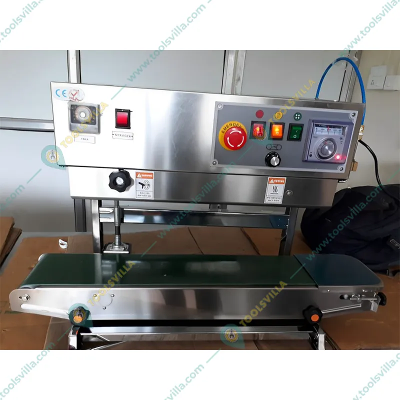 Heavy Duty 3 Kg SS Vertical Continuous Band Sealer with Nitrogen Flush 500W