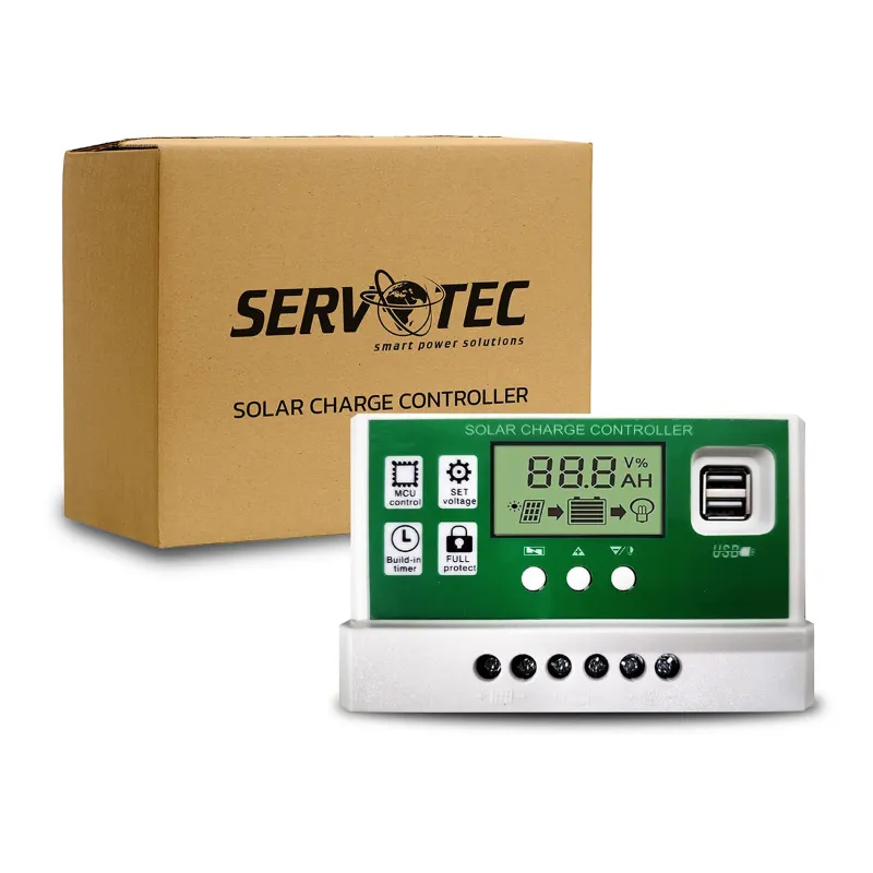 Servotech 20Amp Solar Charge Controller 12V/24V For Battery, Inverter, Solar Panel, Short Circuit, Overcharge, Overload Protection