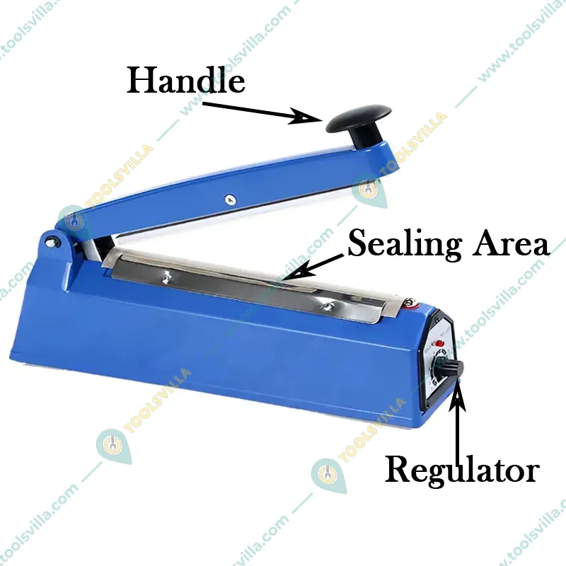 8 inch Hand Operated Impulse Sealing Machine, 300 Watt
