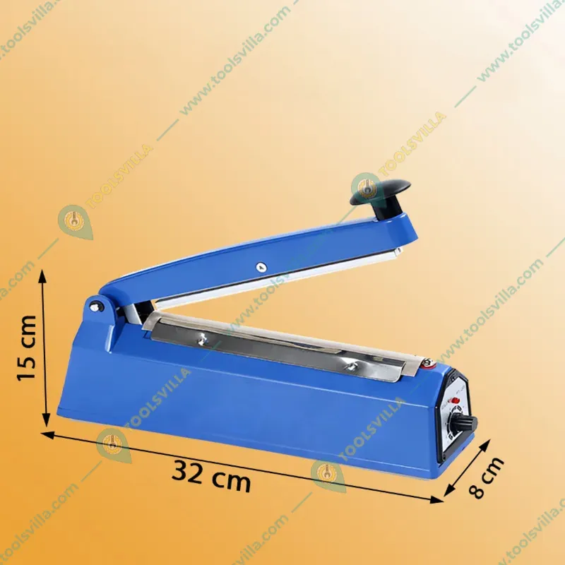 8 inch Hand Operated Impulse Sealing Machine, 300 Watt