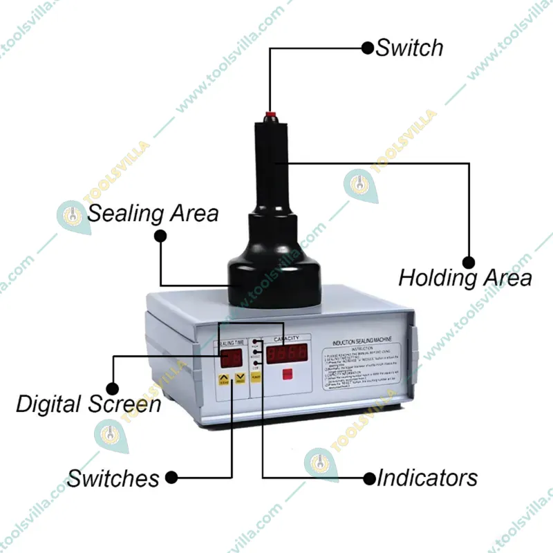 Manual Portable Induction Sealer, 400 Watts, 20-80 mm Dia