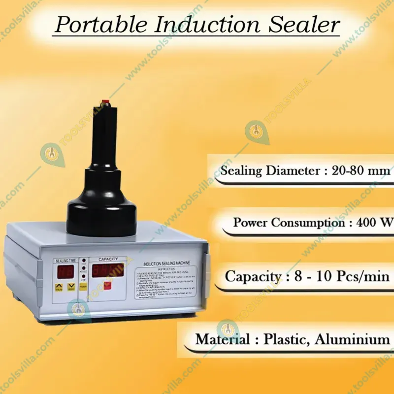 Manual Portable Induction Sealer, 400 Watts, 20-80 mm Dia