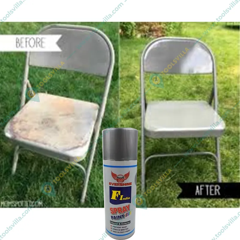 Evershine 500 ml Silver Spray Paint Uses On Metal Plastic And Wood