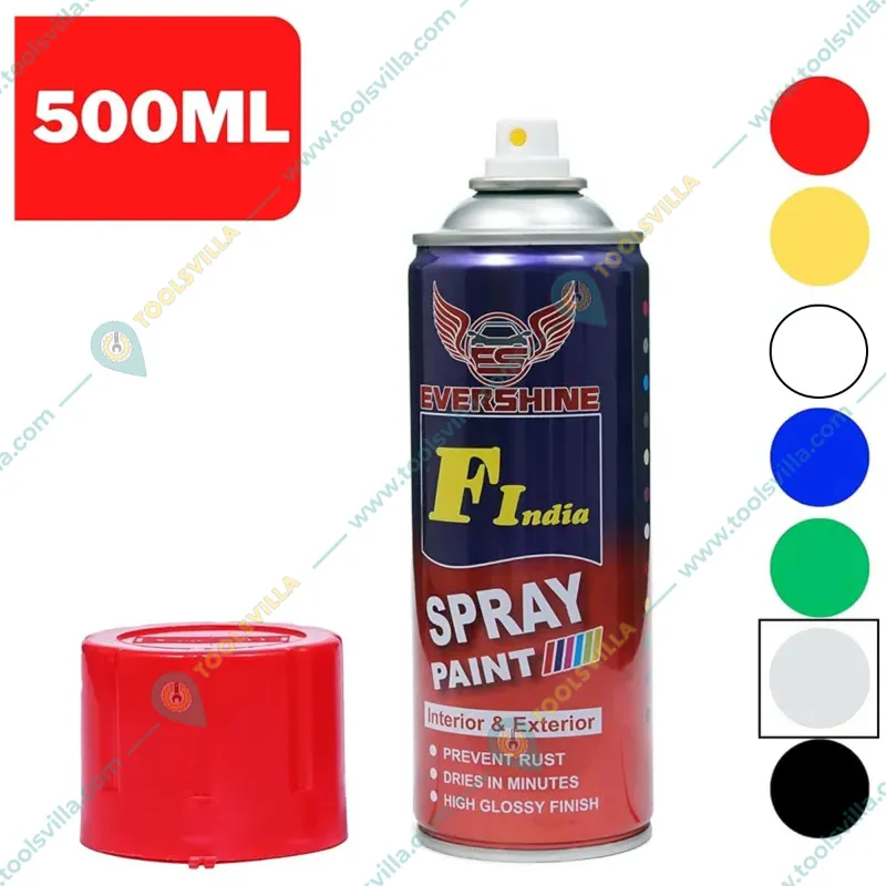 Evershine 500 ml Silver Spray Paint Uses On Metal Plastic And Wood