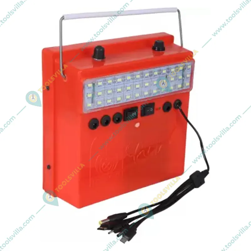 Gramstrong Solar Power Kit Emergency Light with Solar Panel, 2 Bulbs and Fan for Home, Outdoor Use