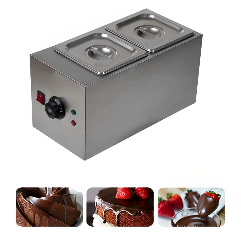 Premium Quality Stainless Steel 2 Pot Chocolate Melter (1+1 Litre)