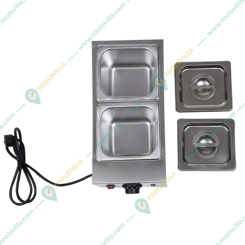 Premium Quality Stainless Steel 2 Pot Chocolate Melter (1+1 Litre)