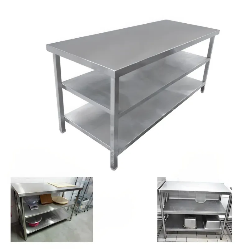 High Quality 24x60x30 inch Stainless Steel 3 Shelves Work Table For Culinary Usage