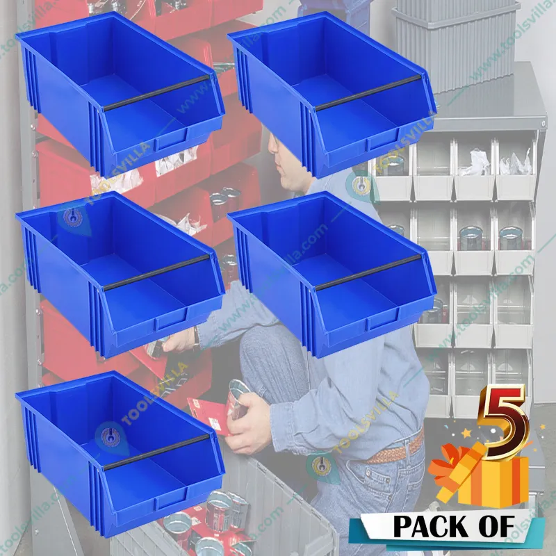 Supreme 515x310x200 mm Premium Plastic Blue Storage Bin (BIN-50)-Pack of 5