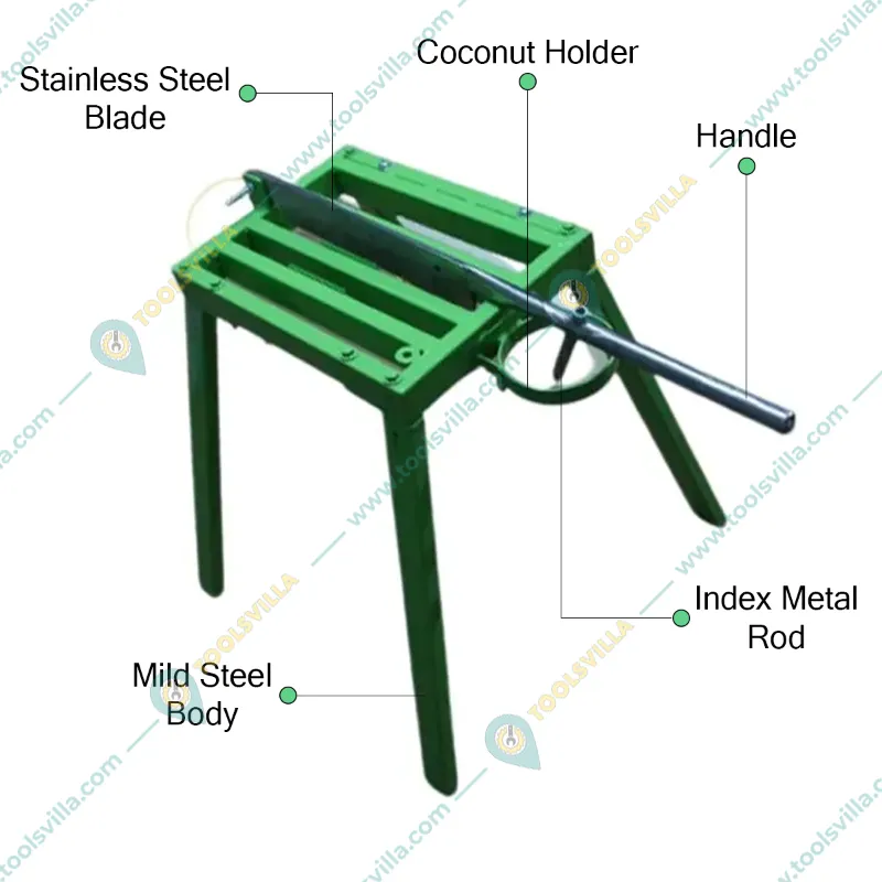 Heavy Duty Tender Coconut Cutting Machine, SS Blade 