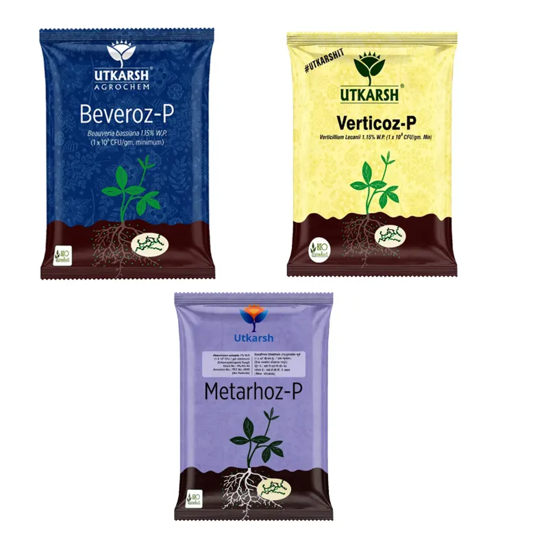 Uthkarsh All Kinds Of Insects Control Combo Pack (By Spraying) | Beveroz-P(1Kg) + Verticoz-P(1Kg) + Metarhoz-P(1Kg)