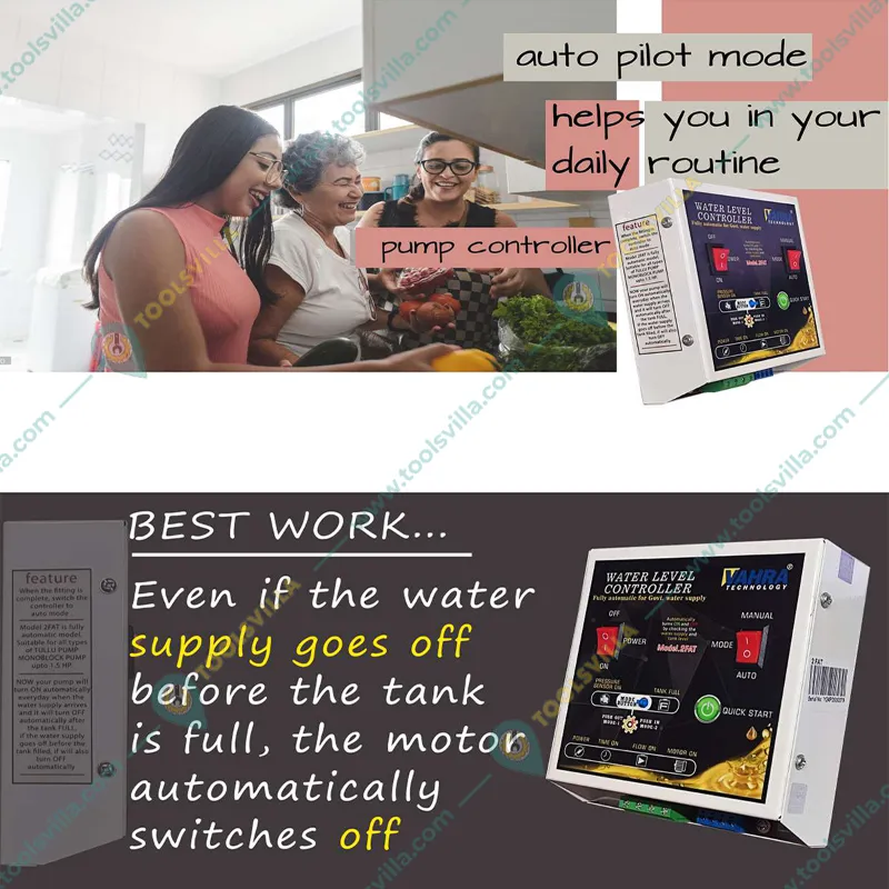 Vahra Technology Fully Automatic Water Level Controller (for Govt Water Supply) With Accessories- 1 Year Warranty (2FAT)